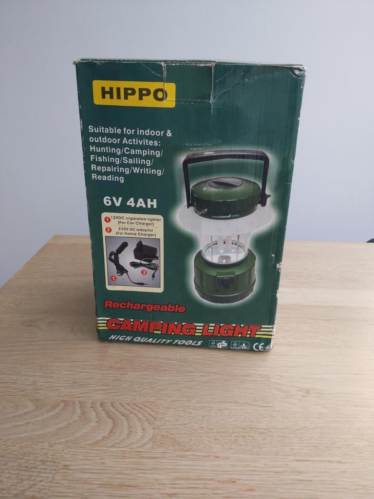 Kampeer lantaarn nieuw en oplaadbaar Hippo, Ophalen