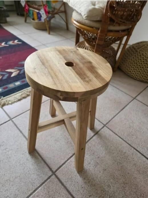 houte krukje, Huis en Inrichting, Ophalen, Gebruikt, Hout