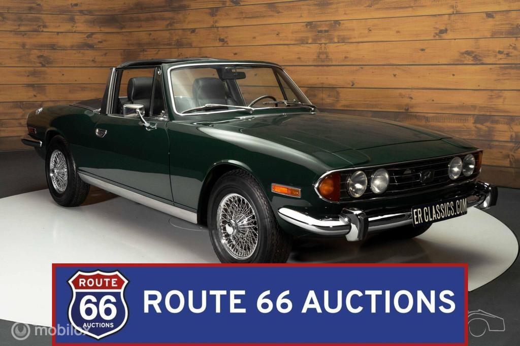 Triumph Stag | 1971 | Route 66 Auctions, Auto's, Triumph, Zwart, Bedrijf, Handgeschakeld