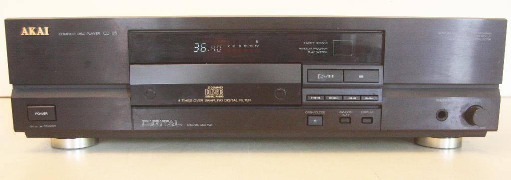 Akai CD-25 CD-Speler / Met Random Functie / Digital Output, TV, Hi-fi & Vidéo, Lecteurs CD, Enlèvement ou Envoi, Comme neuf
