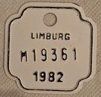 Plaque de vélo Limburg 1982 M19361
C'est un Be, Enlèvement ou Envoi