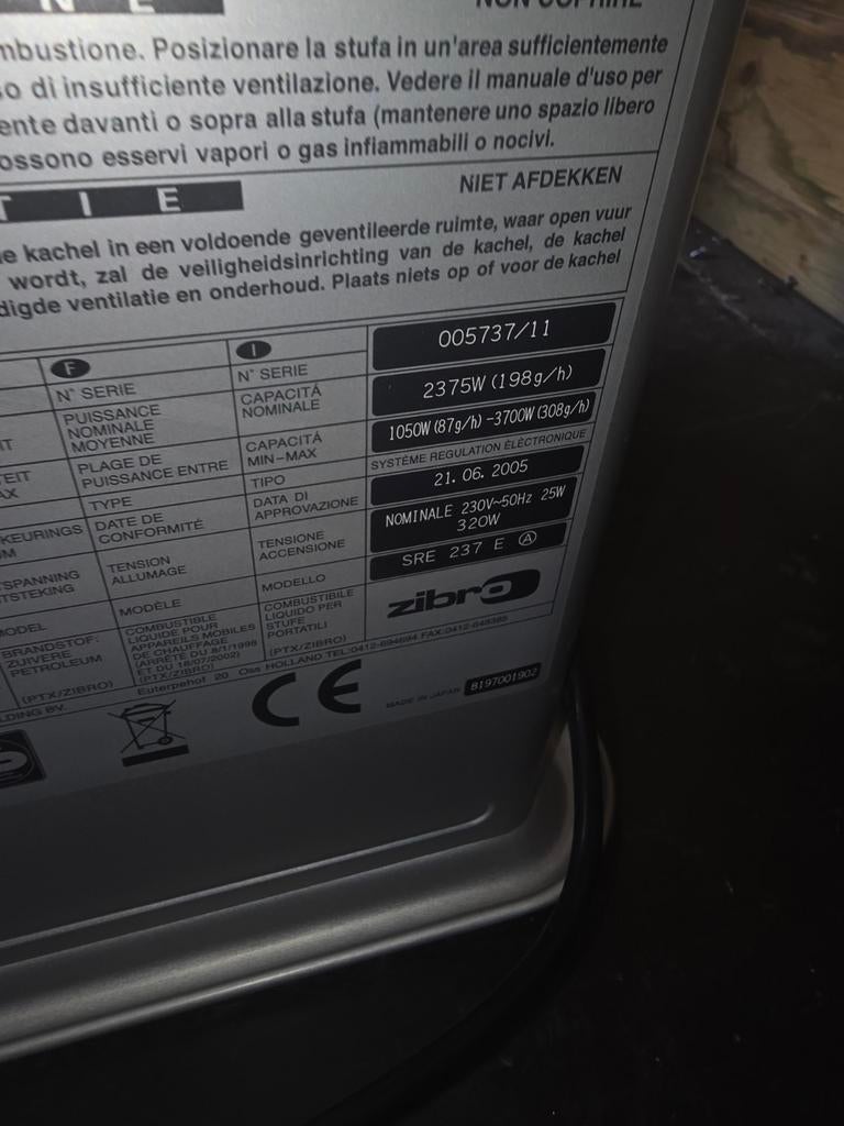 Zibro kamin petroleum kachel, Maison & Meubles, Enlèvement, Comme neuf, Autres carburants, Autoportant