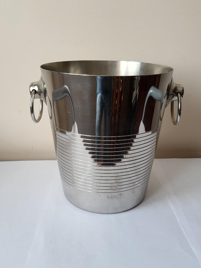 Sceau à glaçons vintage Rémy Letang en inox 18/10 made in France