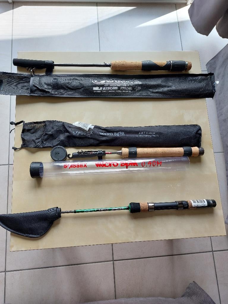 3 mini cannes UL de voyage neuves (Swissex & Garbolino), Watersport en Boten, Hengelsport | Algemeen, Nieuw, Ophalen