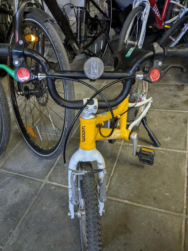 Woom kinderfiets maat 2 geel, Fietsen en Brommers, Ophalen, Gebruikt, Minder dan 16 inch, Woom