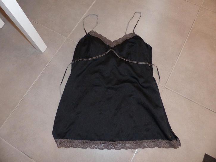 Top Esprit marron/noir - taille M, Vêtements | Femmes, Tops, Comme neuf, Taille 38/40 (M), Noir, Sans manches, Enlèvement ou Envoi