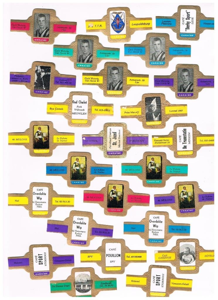 MARQUES DE CIGARES FAISANT LA PUBLICITÉ DE CARAIBE, Envoi, Utilisé, Bagues de cigare