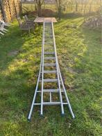 Alu ladder 2-delig, Doe-het-zelf en Bouw, Ladders en Trappen, Ophalen, Gebruikt, Ladder, Opvouwbaar of Inschuifbaar