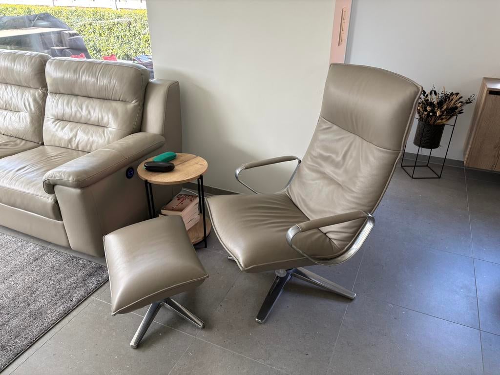 Fauteuil inclinable en cuir (fauteuil design), Enlèvement, Neuf, Modern
