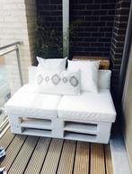 Set tuinkussens/palletkussens wit, Tuin en Terras, Ophalen, Zo goed als nieuw