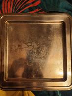 Verzilverde schaal., Ophalen of Verzenden, Gebruikt, Vierkant, Overige materialen