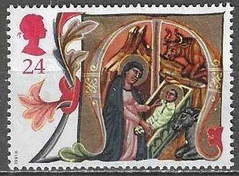 Groot-Brittannie 1991 - Yvert 1575 - Maria en Jezus (ST), Verzenden, Gestempeld