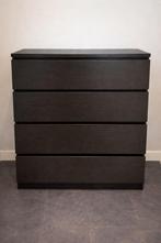 Commode Malm - brun noir, Maison & Meubles, Enlèvement, Utilisé
