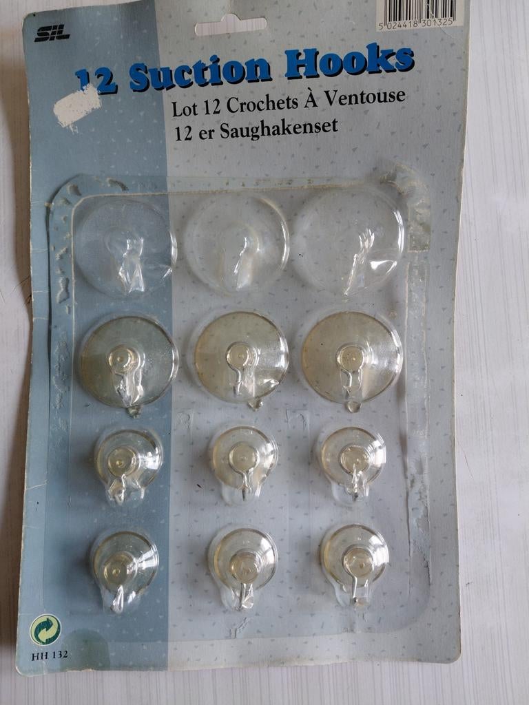 9 crochets-ventouses, Maison & Meubles, Enlèvement ou Envoi