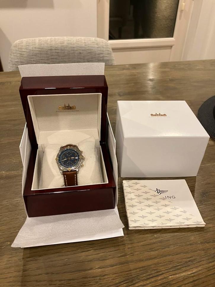 Breitling Chronomat met recente service !, Handtassen en Accessoires, Horloges | Heren, Gebruikt, Polshorloge, Breitling, Staal