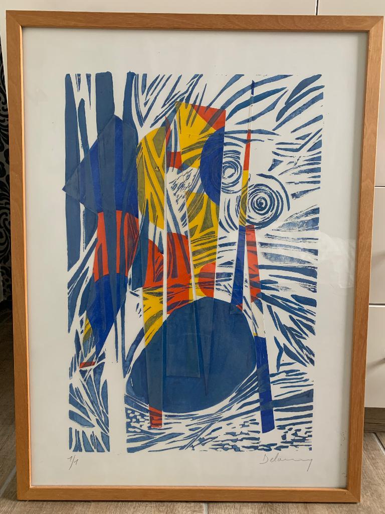 Sérigraphie originale numérotée 1/1 encadrée, Antiquités & Art, Art | Lithographies & Sérigraphies, Enlèvement ou Envoi