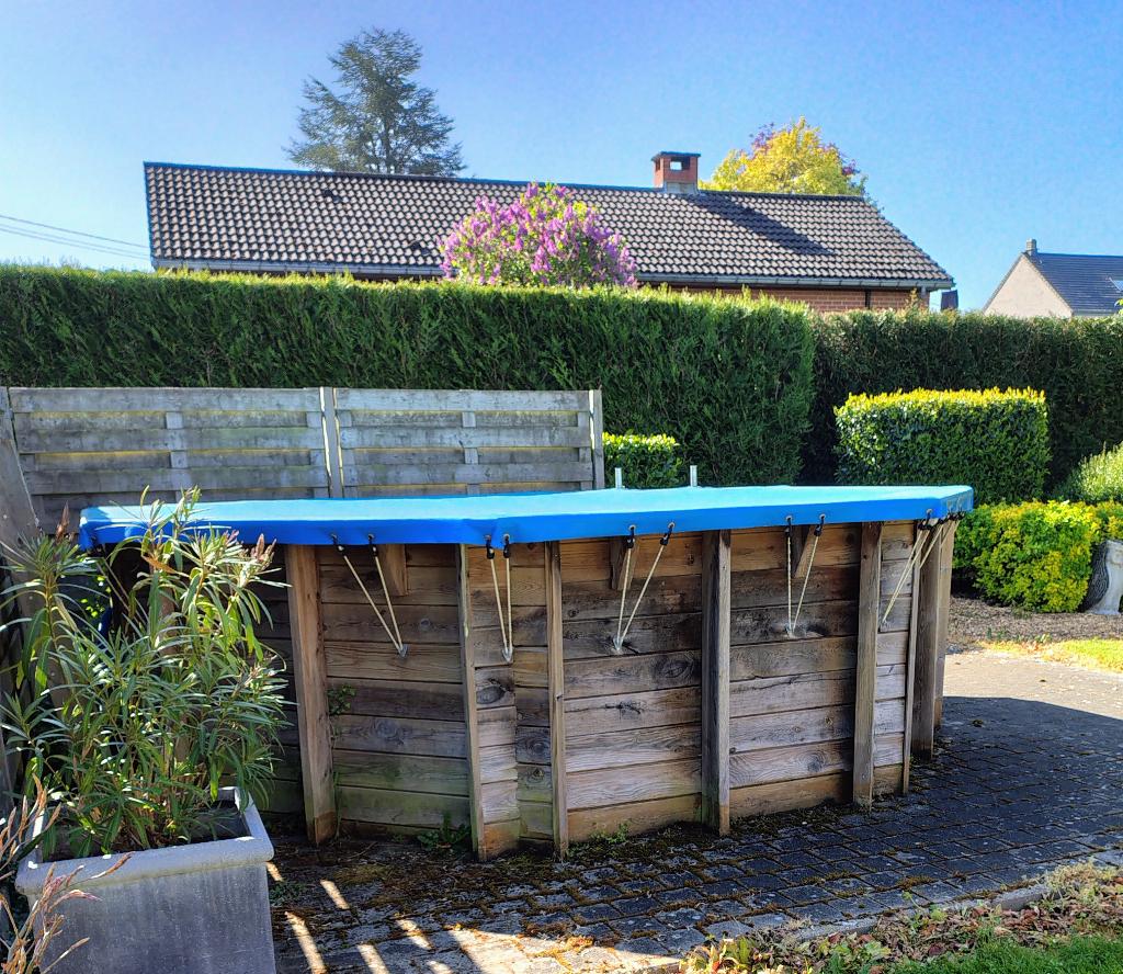 Piscine hors sol à démonter et enlever par l'acheteur., Jardin & Terrasse, 300 cm ou plus, Enlèvement, Utilisé, 80 à 120 cm