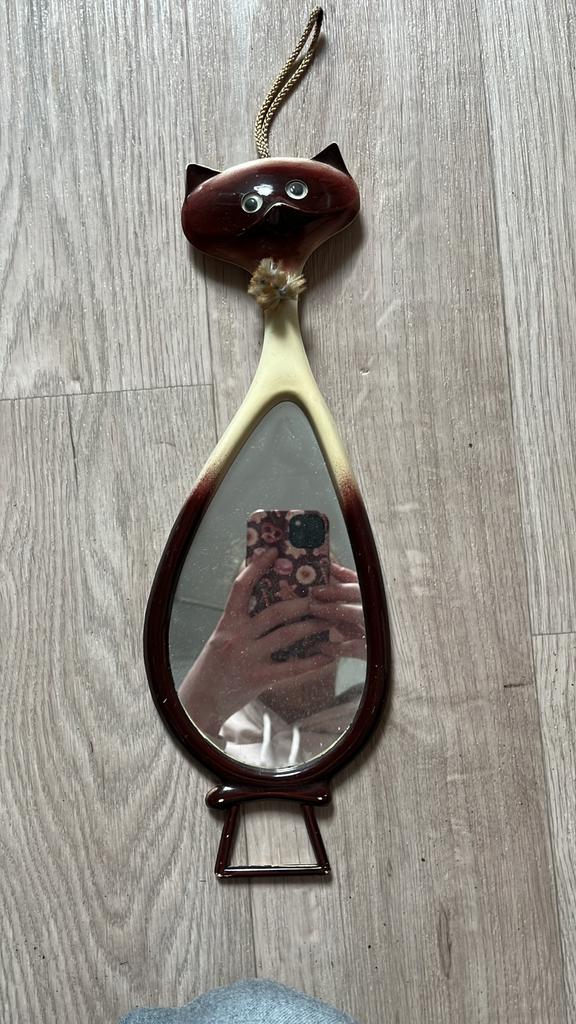 Katten spiegeltje, Antiek en Kunst, Antiek | Spiegels, Ophalen