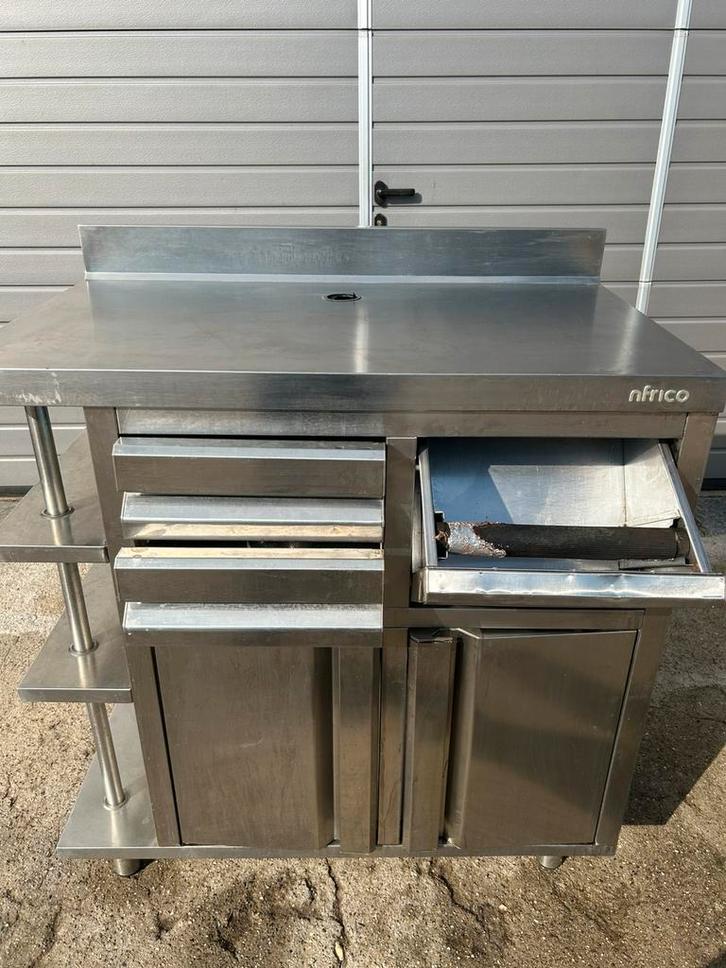 Meuble inox barista Infrico - Super état, Electroménager, Cafetières, Enlèvement ou Envoi