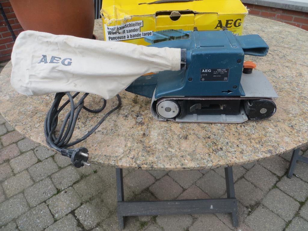 bandschuurmachine, Doe-het-zelf en Bouw, Gereedschap | Schuurmachines, Ophalen, Gebruikt, 600 tot 1200 watt, Bandschuurmachine