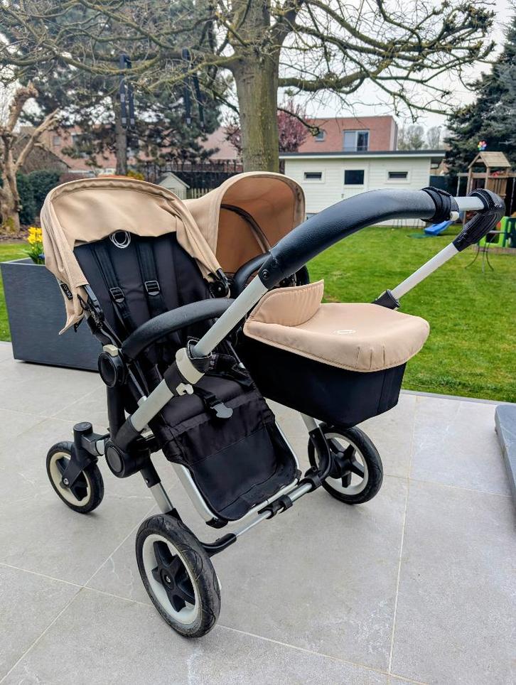 Bugaboo Donkey Duo tweelingbuggy, Enfants & Bébés, Buggys, Utilisé, Autres marques, Modèle duo, Protection de pluie, Dossier réglable