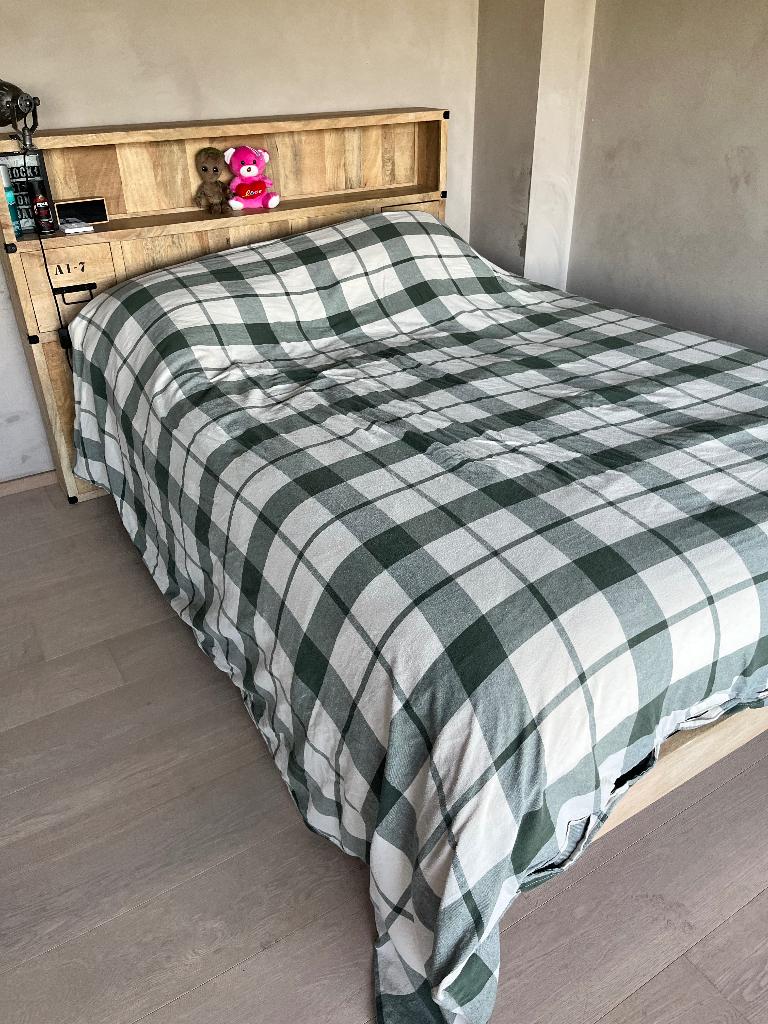 Lit Maison du Monde, 140 cm, Brun, Enlèvement, Utilisé