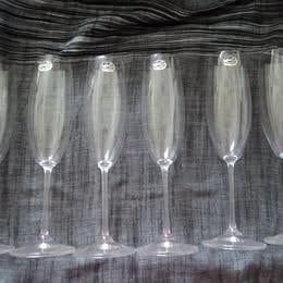 6 champagneglazen kristal NIEUW met etiket, Ophalen, Nieuw
