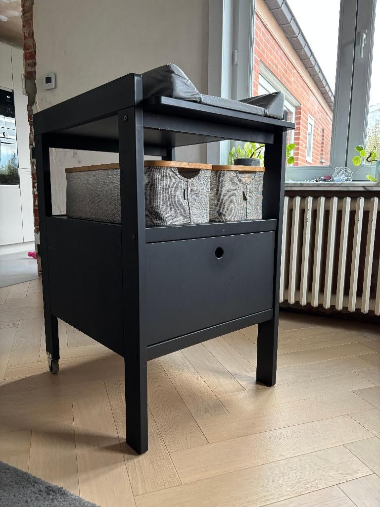 Pericles Luiertafel met lade, opbergmanden en kussen, Enfants & Bébés, Chambre d'enfant | Commodes & Armoires, 90 à 105 cm, Espace pour les pieds