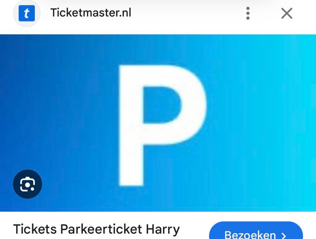 Parkeerticket 16/05 Harry Styles Amsterdam P1