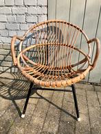 Vintage rotan stoel, Tuin en Terras, Ophalen, Gebruikt, Rotan