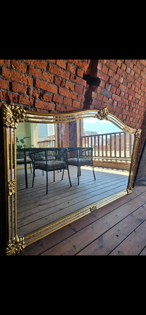 Grote vintage spiegel xxl, Antiek en Kunst, Ophalen