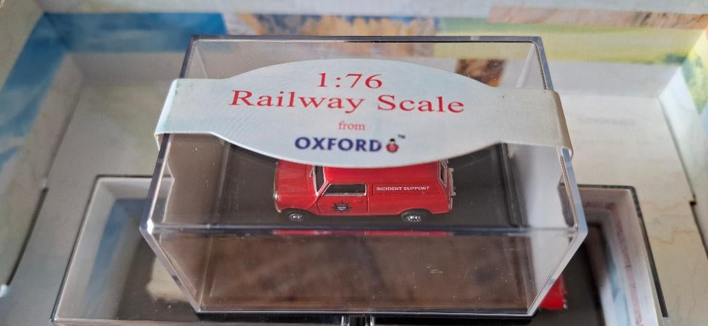 MINI AUSTIN VAN Pompiers FIRE 1/76 OXFORD Neuf + Perplex Box, Ophalen of Verzenden, Nieuw, Auto