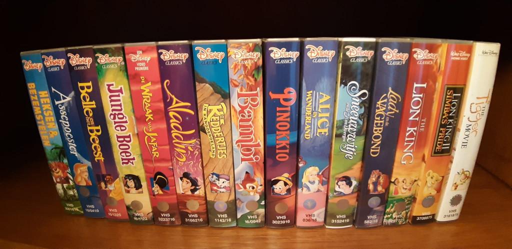 15 VHS Video's Disney (Bambi, Belle & Het Beest, Junglebook), Alle leeftijden, Ophalen of Verzenden, Gebruikt, Actie en Avontuur
