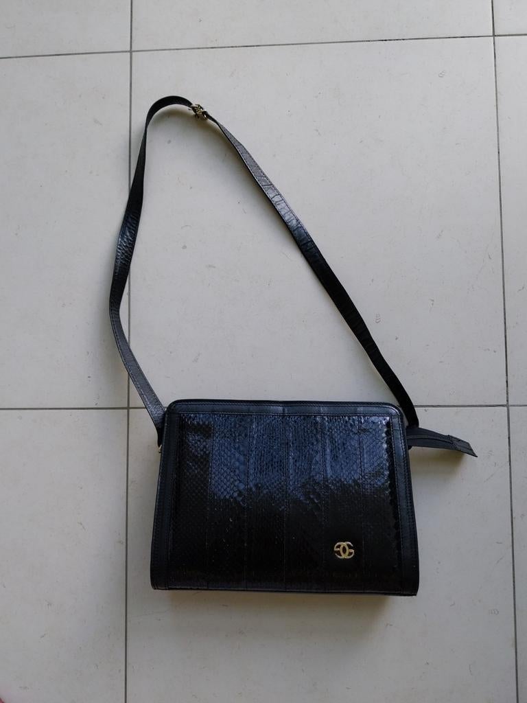 Lederen handtas., Enlèvement ou Envoi, Sac à main