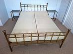 Lit en Laiton  Vintage avec sommier et matelas Lattoflex, Autres couleurs, Vintage, 140 cm, Enlèvement