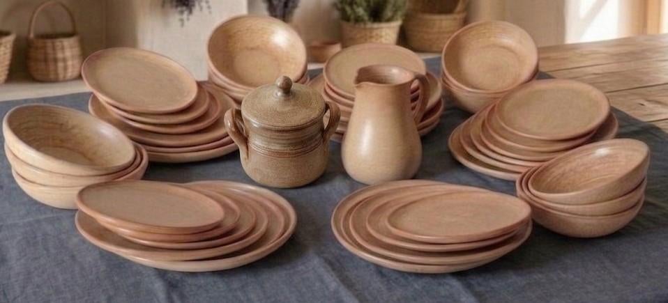 2 Magnifiques services (faits main et signés Nardelli), Enlèvement, Comme neuf