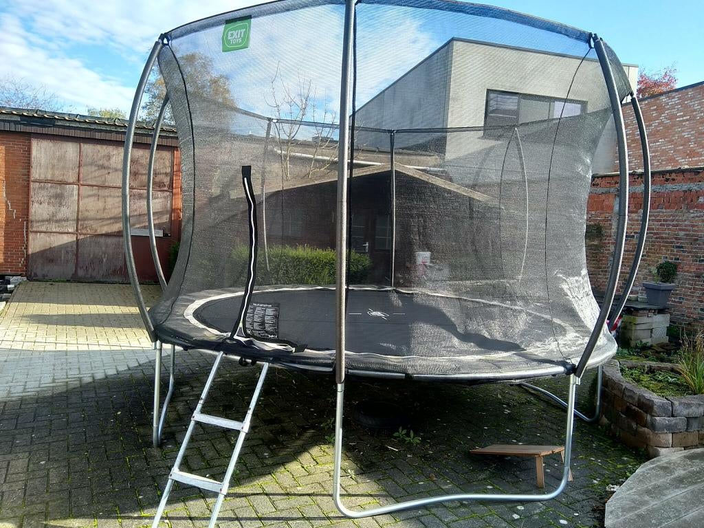Trampoline 366 cm met veiligheidsnet en trap, Kinderen en Baby's, Ophalen, Gebruikt