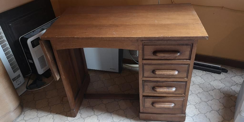 Eiken bureautje, Huis en Inrichting, Ophalen, Gebruikt, Eikenhout