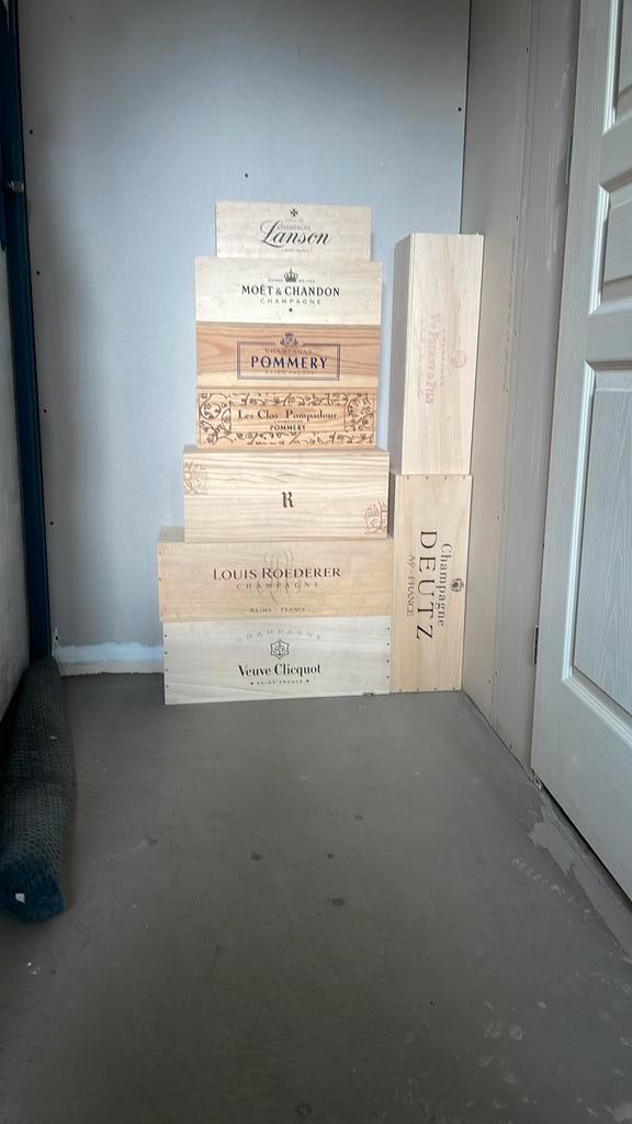 Boite en bois à champagne, Collections, Vins, Comme neuf, Champagne, Enlèvement ou Envoi