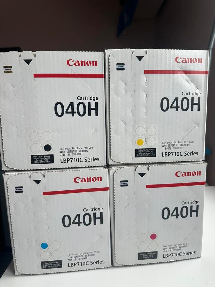 Cartouches toner Canon 040H –Set complet 4 couleurs –Neuves, Computers en Software, Printerbenodigdheden, Nieuw, Ophalen of Verzenden