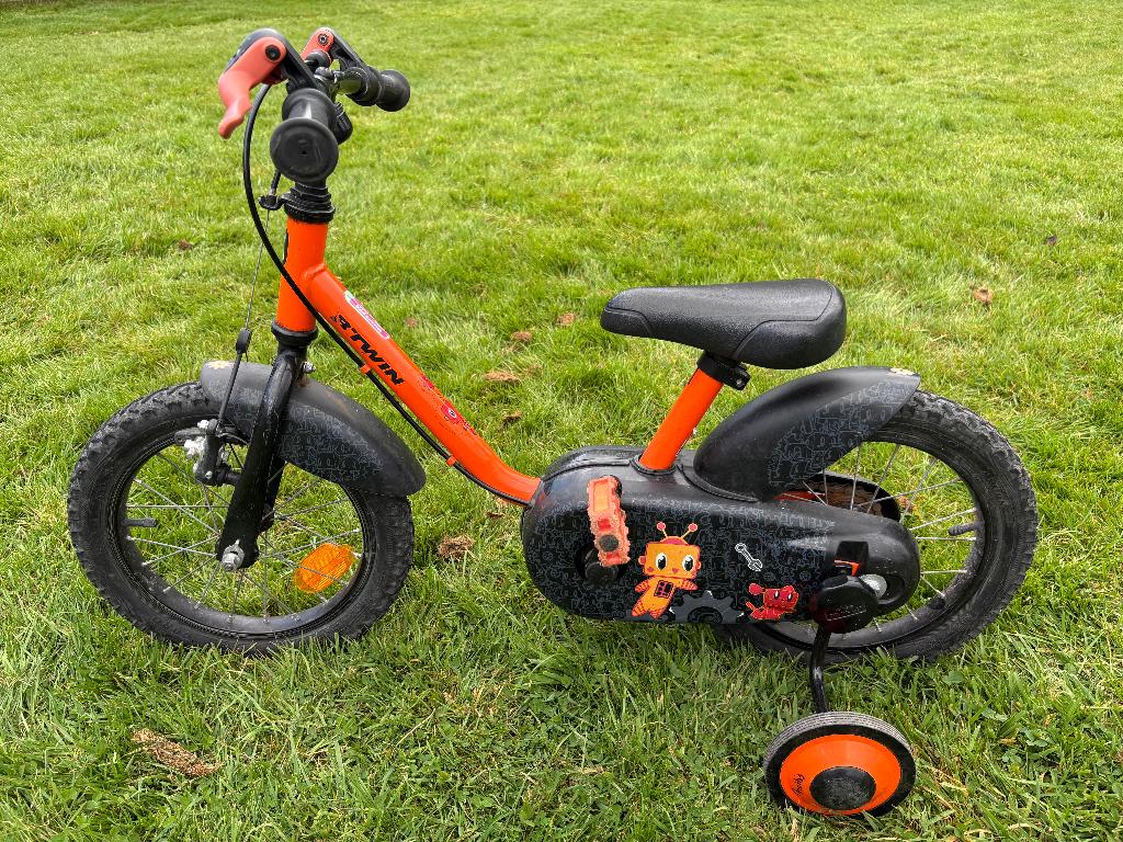 Vélo enfant orange B’Twin 14 pouces, Stabilisateurs, B-Twin, Enlèvement, Utilisé
