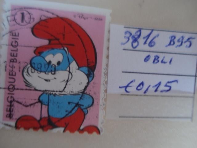 Belgique 3816 (O) B95, Sans enveloppe, Affranchi, Timbre-poste, Envoi