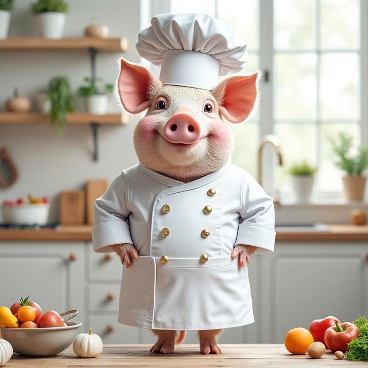 Little chef, Antiek en Kunst, Kunst | Schilderijen | Modern, Verzenden