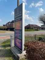 Grote verlichte reclamezuil (3m hoog), Aankleding buiten, Ophalen, Gebruikt, Verlichting