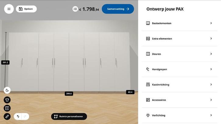 Grande Armoire IKEA PAX | 400x58x201 cm | LIVRAISON GRATUITE, Maison & Meubles, Armoires | Penderies & Garde-robes, Comme neuf