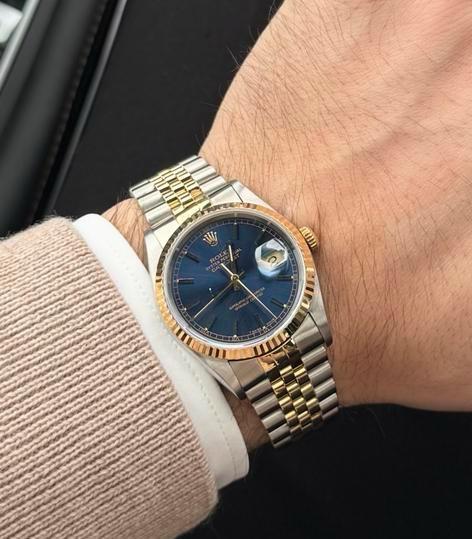 ROLEX DATEJUST 36mm - ORIGINEEL - FULL SET, Handtassen en Accessoires, Horloges | Heren, Zo goed als nieuw, Polshorloge, Rolex