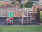Speeltoren  met glijbaan, 2 loopbruggen,2schommels,klimmuur., Kinderen en Baby's, Speelgoed | Buiten | Speeltoestellen, Ophalen