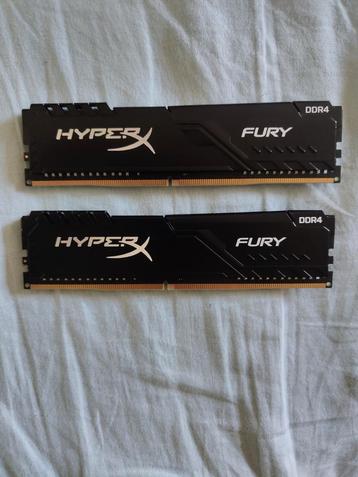 2x 4Gb ram ddr4 HyperX Fury beschikbaar voor biedingen