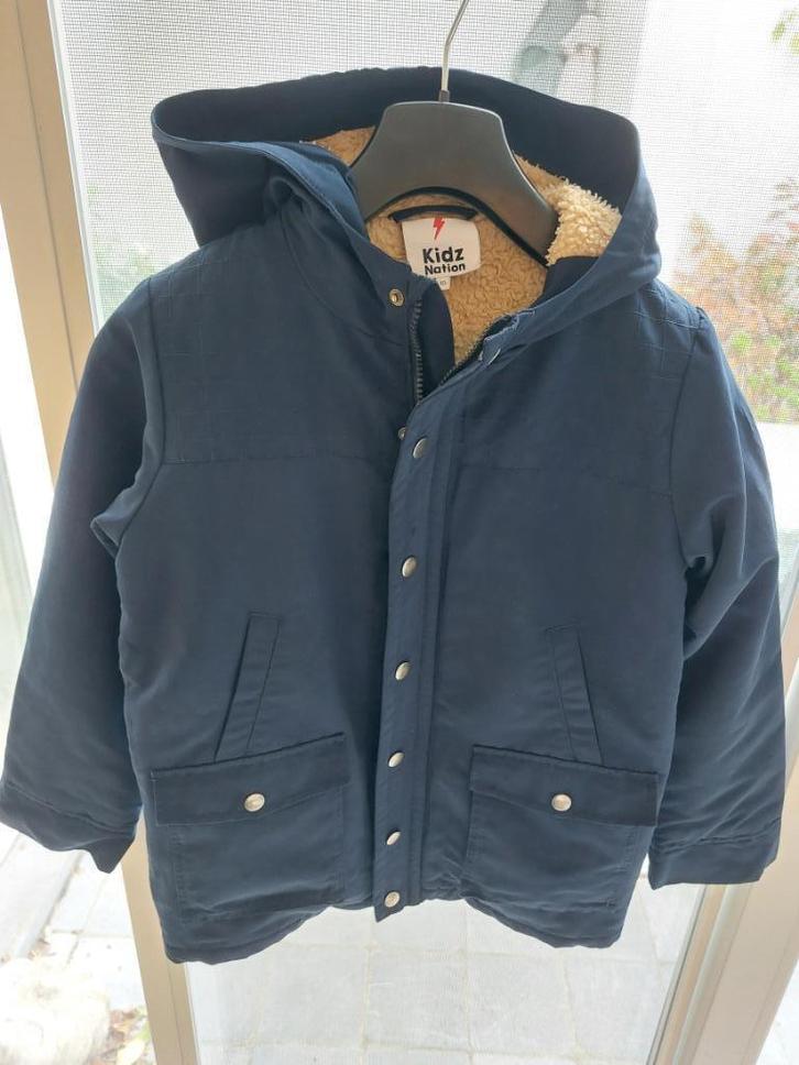 Winterjas Kids Nation - donkerblauw - 10j - €10, Kinderen en Baby's, Kinderkleding | Maat 140, Gebruikt, Jongen, Jas, Ophalen of Verzenden