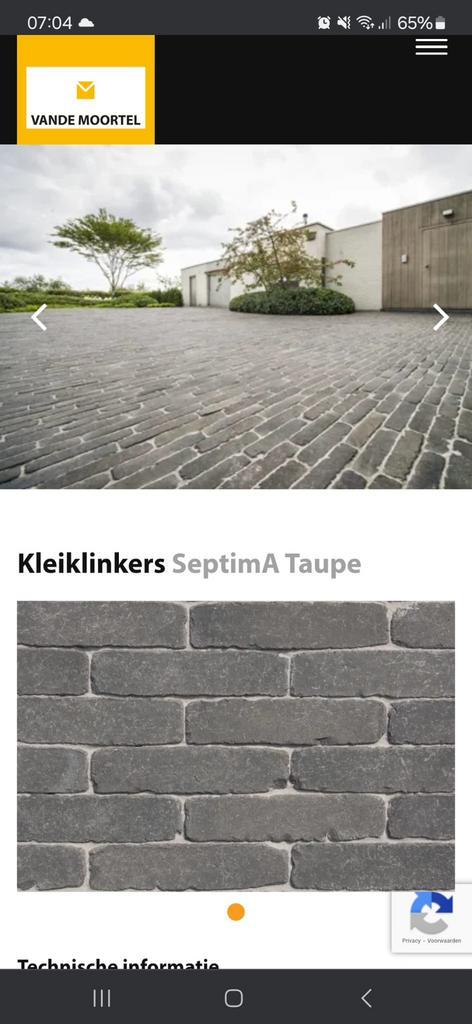 Kleiklinkers Vande Moortel SeptimA Taupe, Tuin en Terras, Tegels en Klinkers, Nieuw, Klinkers, Overige materialen, 10 m² of meer
